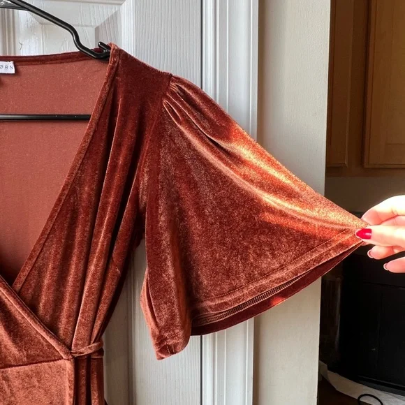 Baltic Born Elegant Velvet Wrap Dress - Picture 5 of 16